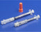 Cardinal Monoject Insulin Syringe with Needle 1 mL 29 Gauge 1/2 Inch Attached Needle Safety Slide Needle - 8881511110