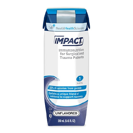 Nestle Healthcare Nutrition Impact Tube Feeding Formula 250 mL Carton Ready to Use Unflavored Adult - 10043900358106