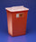 Cardinal Sharps-A-Gator Sharps Container 1-Piece 15-1/2 H X 21-1/2 W X 12 D Inch 10 Gallon Red Vertical Entry Lid - 31143665