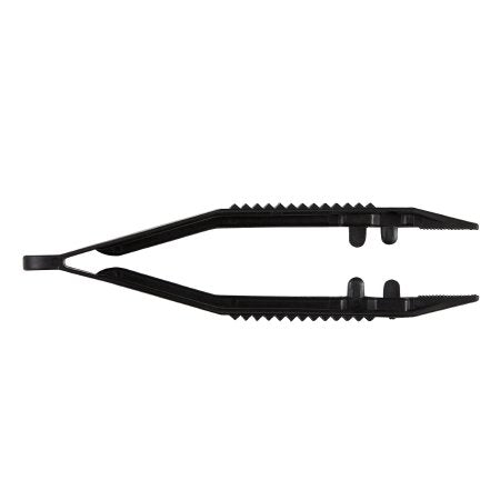 Posi-Grip - Tweezers 4 Inch Length Floor Grade Plastic Sterile NonLocking Thumb Handle Straight Serrated Tips - 7190