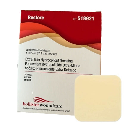 Restore Extra Thin - Hydrocolloid Dressing 4 X 4 Inch Square Sterile - 519921