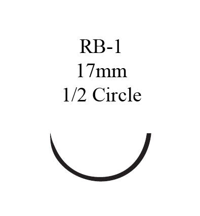 J & J Healthcare Systems - Suture with Needle Absorbable Uncoated Undyed Suture Chromic Gut Size 3 - 0 27 Inch Suture 1-Needle 17 mm Length 1/2 Circle Taper Point Needle - U204H
