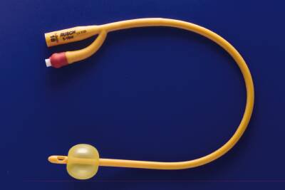 Teleflex Medical Rusch Gold Foley Catheter 2-Way Standard Tip 5 cc Balloon 24 Fr. Silicone Coated Latex - 180705240