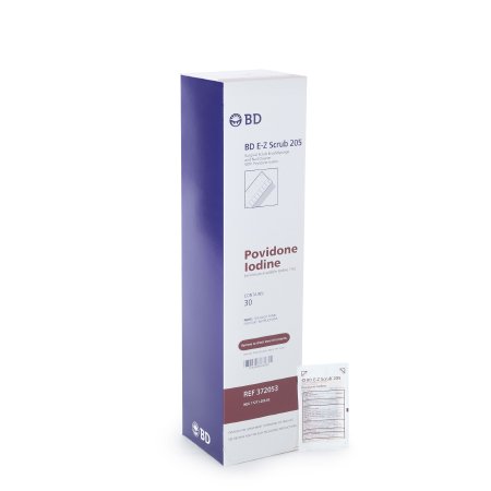 BD E-Z Scrub - Impregnated Scrub Brush Polyethylene Bristles / Sponge Brown - 372053