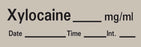 Precision Dynamics TimeMed Pre-Printed Label Timemed Anesthesia Label Xylocaine Gray 1-1/2 X 1/2 Inch - AN-105