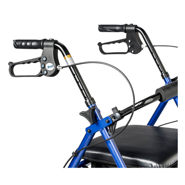 Drive Medical Adjustable Height Rollator, 6" Casters