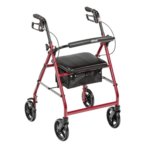 Drive Medical Aluminum Rollator, 7.5" Casters