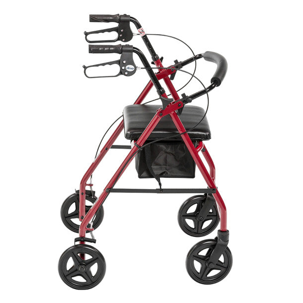 Drive Medical Aluminum Rollator, 7.5" Casters