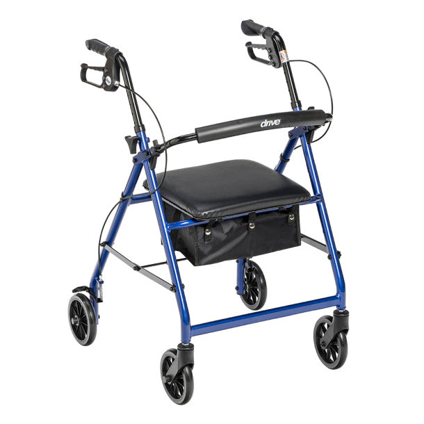 Drive Medical Aluminum Rollator, 6" Casters