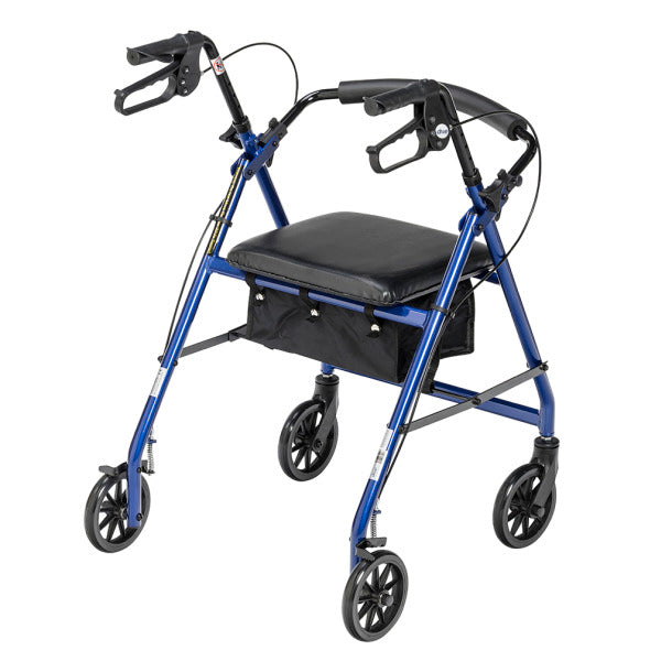 Drive Medical Aluminum Rollator, 6" Casters
