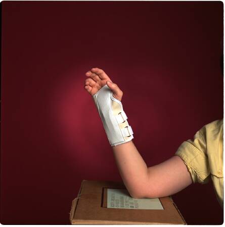 Scott Specialties Wrist Splint Fabric Right Hand Large - 3960 WHI LGR
