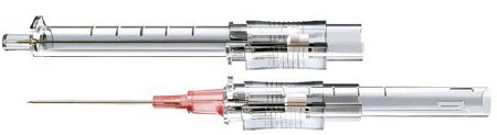 Smiths Medical Protectiv Plus Peripheral IV Catheter 22 Gauge 1 Inch Retracting Needle - 306001