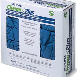 Cardinal ChemoPlus Exam Glove Small NonSterile Latex Extended Cuff Length Textured Fingertips Blue Chemo Tested - CT0191-1-
