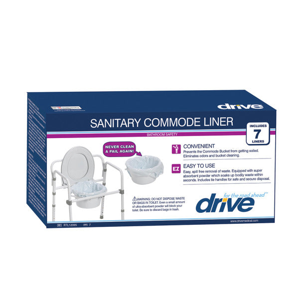 Drive Medical Super Absorbent Commode Pail Liners