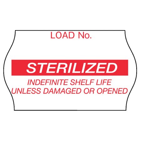 Comply - Pre-Printed Label Laboratory Use Red Label Sterilized Red Sterilization Label 5/8 X 1-1/8 Inch - 1269R