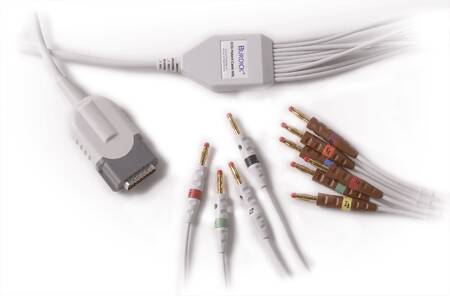 Welch Allyn - ECG Patient Cable 10-Leads, AHA, Non-replaceable Leads For Burdick E8300, Burdick E8500, Atria 3000, Atria 3100, Atria 6100, Eclipse Premier, LE II, E850 - 012-0844-01