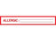 Shamrock Scientific - Pre-Printed Label Allergy Alert White ALLERGIC: _____ / _____ Red Alert Label 1 X 500 Inch - SN-3