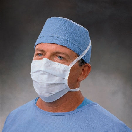 O&M Halyard Inc THE LITE ONE Surgical Mask Pleated Tie Closure One Size Fits Most Green - 48105