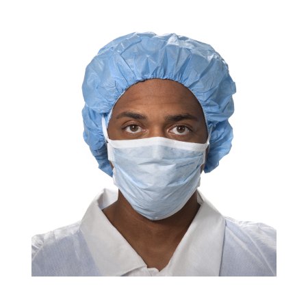 Soft Touch II - Surgical Mask Pleated Tie Closure One Size Fits Most Blue NonSterile Not Rated Adult - 47500