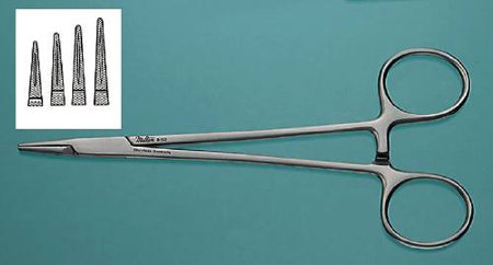 Integra Lifesciences - Needle Holder 9 Inch Length Serrated Jaws Finger Ring Handle - 8-53