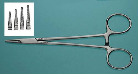 Miltex Needle Holder 9 Inch Serrated Jaws Finger Ring Handle - 19572