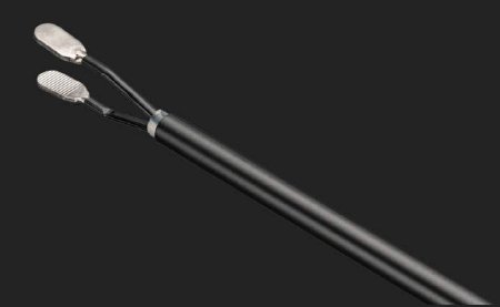 J & J Healthcare Systems Endopath Bipolar Forceps 7-3/4 Inch Stainless Steel NonLocking Thumb Handle Straight Serrated Tip - EBF01