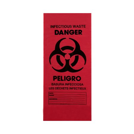 Medegen Medical Products - Biohazard Waste Bag 30 to 32 gal. Red Bag HDPE 30-1/2 X 43 Inch - RS304314RH