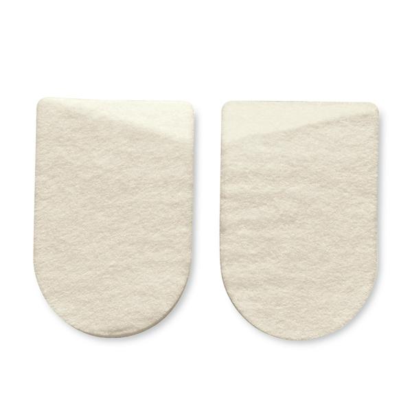 Hapad Pad Medial/Lateral Heel Wool/Felt 2.5" White 1/Pair - LW2