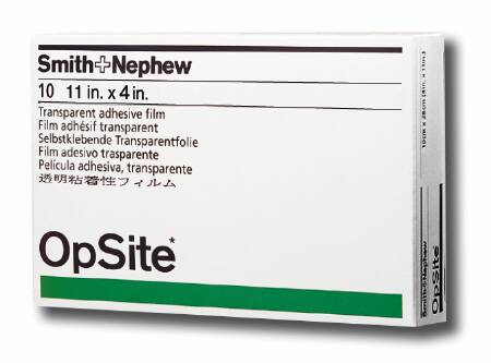 Smith & Nephew Opsite Transparent Film Dressing OpSite Rectangle 4 X 11 Inch 2 Tab Delivery Without Label Sterile - 4542