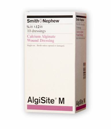 AlgiSite M - Calcium Alginate Dressing 3/4 X 12 Inch Rectangle Calcium Alginate Sterile - 59480400