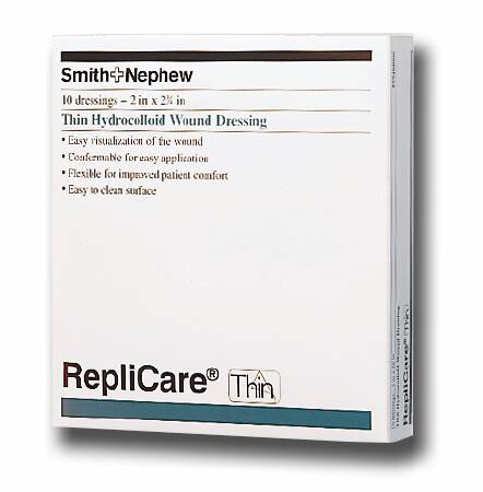 Smith & Nephew Replicare Thin Hydrocolloid Dressing 2 X 2-3/4 Inch Rectangle Sterile - 59484000