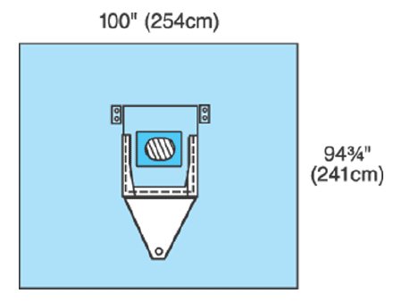 Cardinal - EENT Drape Neurological Drape 100 W X 95 L Inch Sterile - 9448