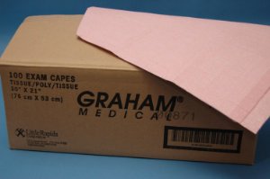 Graham Medical Products Exam Cape Mauve One Size Fits Most Front / Back Opening Without Closure Female - 70213N