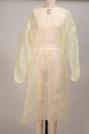 McKesson McKesson Protective Procedure Gown One Size Fits Most Unisex NonSterile Yellow - 38031100
