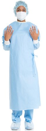 O&M Halyard Inc Ultra Non-Reinforced Surgical Gown with Towel ULTRA Small Unisex AAMI Level 3 Sterile Blue - 95101