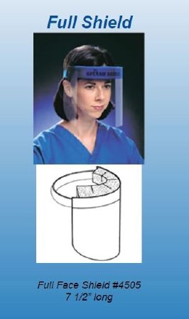 Splash Shield Splash Shield Face Shield One Size Fits Most Full Length Antifog Disposable NonSterile - 4505B