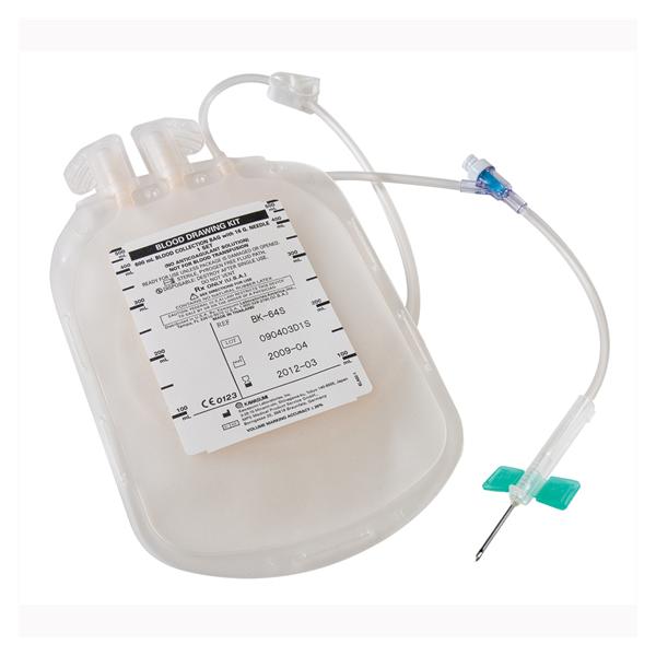 Kawasumi Labs America Blood Bag K-Shield Advantage 48" Tubing 16Gx Safety 25/Box, 2 Bx/Ca - BK-64A