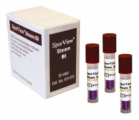SPS Medical Supply SporView Sterilization Biological Indicator Vial Steam - SCS-025