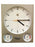 SPS Medical Supply Wall Mount Clock / Hygrometer One 8-1/2 Inch and Two 3 Inch 12 Hour Analog Display Battery Powered - THC-001