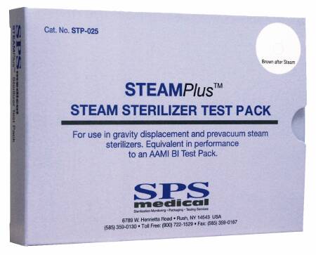 SPS Medical Supply STEAMPlus Sterilization Chemical Integrator Pack Steam 4 Inch - STP-025