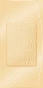 Dukal American White Cross First Aid Adhesive Strip 2 X 4 Inch Fabric Rectangle Tan Sterile - 1570033