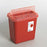 Cardinal SharpSafety Sharps Container 1-Piece 12-3/4 H X 10-1/2 W X 7-1/2 D Inch 2 Gallon Red Horizontal Entry Lid - 8967MW