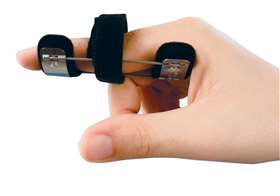 Bunnell Safety Pin - Finger Splint Adult Large Hook and Loop Closure Finger Black - 5533