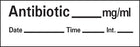 Precision Dynamics TimeMed Pre-Printed Label Timemed Anesthesia Label Antibiotic White 1-1/2 X 1/2 Inch - AN-35