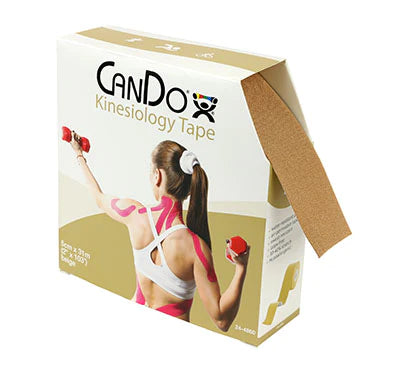 CanDo - Kinesiology Tape Water Resistant Cotton / Rayon 2 Inch X 34 Yard Beige NonSterile - 24-4860