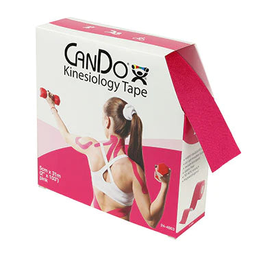 CanDo - Kinesiology Tape Water Resistant Cotton / Rayon 2 Inch X 34 Yard Pink NonSterile - 24-4863