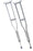 Fabrication Enterprises - Underarm Crutches Aluminum Frame Adult 350 lbs. Weight Capacity Push Button Adjustment - 43-2050