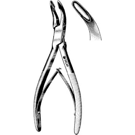Sklar General Purpose Rongeur Dean Curved, Hollow Tips Plier Type Handle 5-1/2 Inch L - 47-2455