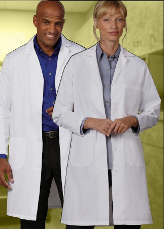Fashion Seal Uniforms - Lab Coat White Size 38 Knee Length Reusable - 481-SZ38