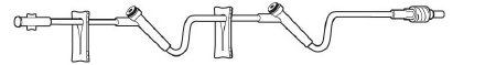 Baxter Extension Set Interlink 21 Inch Tubing 2 Ports 3.2 Ml Priming Volume Dehp - 2C6606